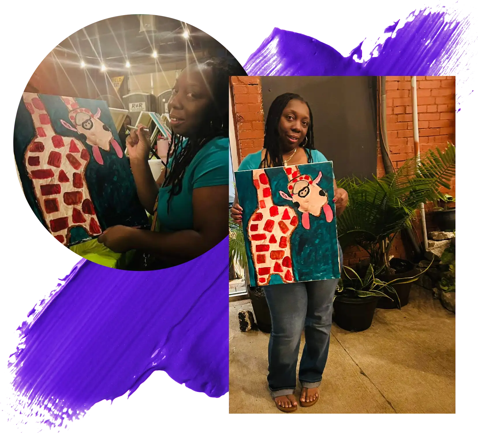 Unwind & Design - owner Erica Owens, paint and sip event - Collinsville, IL